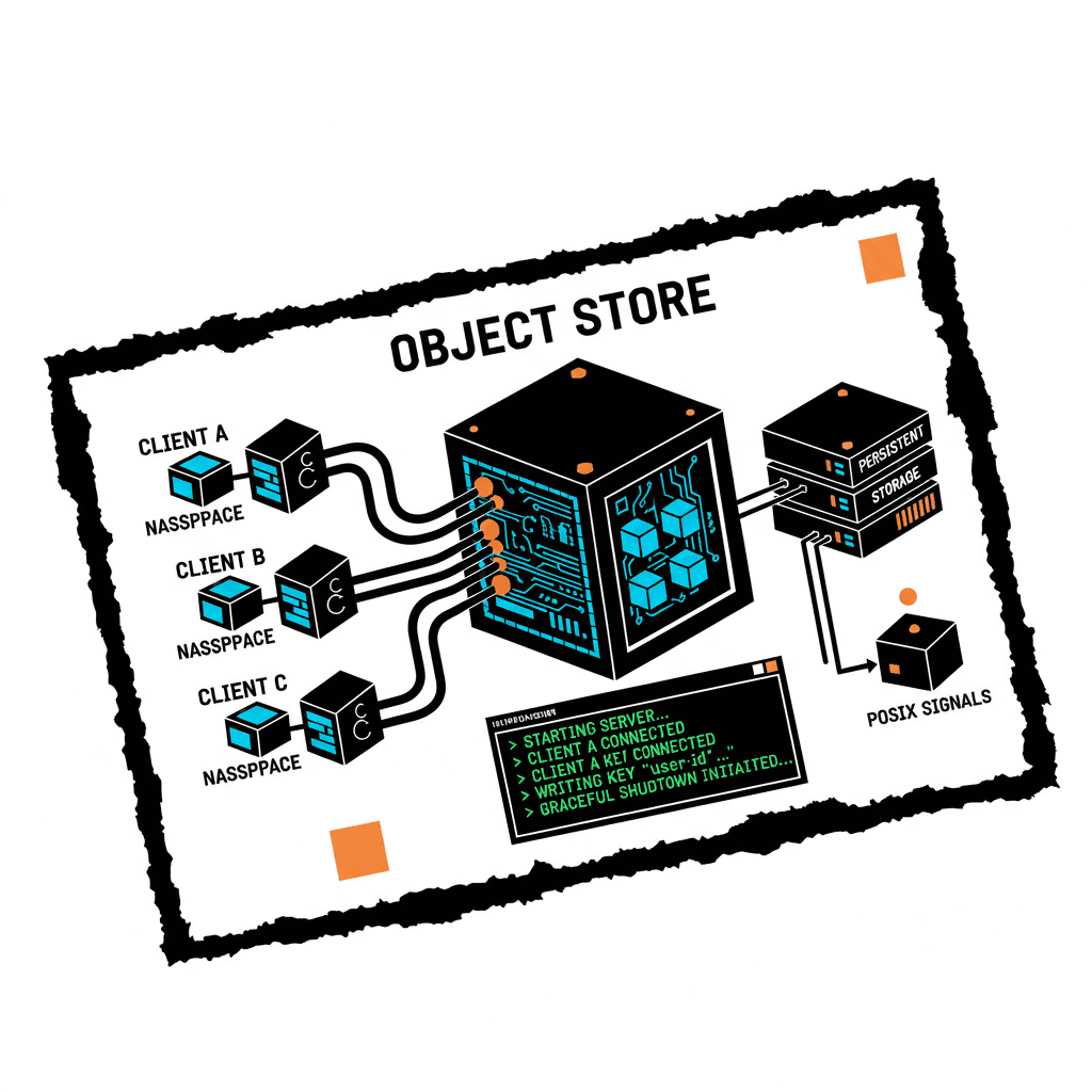 Multi-threaded Key-Value Store diagram
